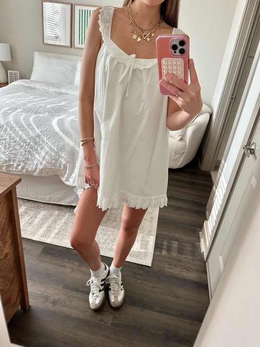 Coconut Kisses Lace Mini Dress