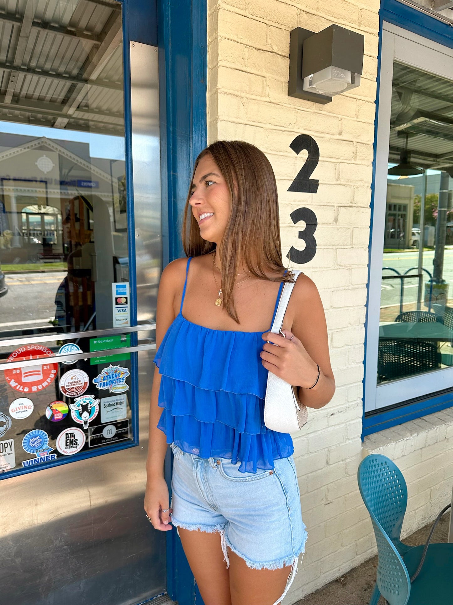 Summer Blues Tiered Tank
