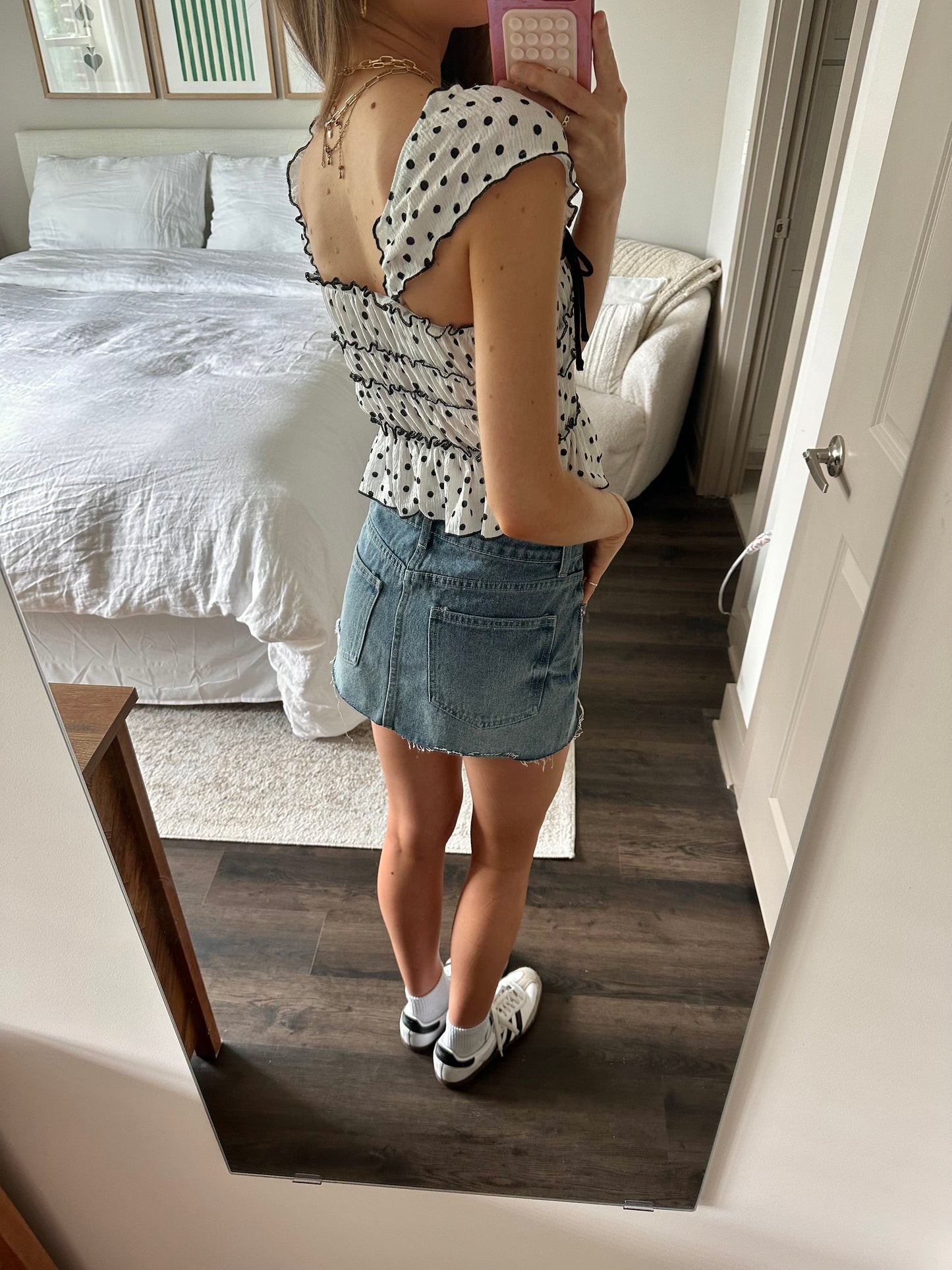 Poppy Polka Dot Cap Sleeve Top