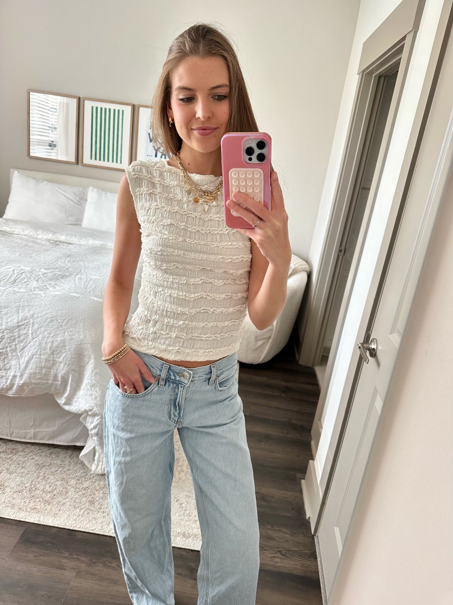 Shore Thing Lace Top with Open Back