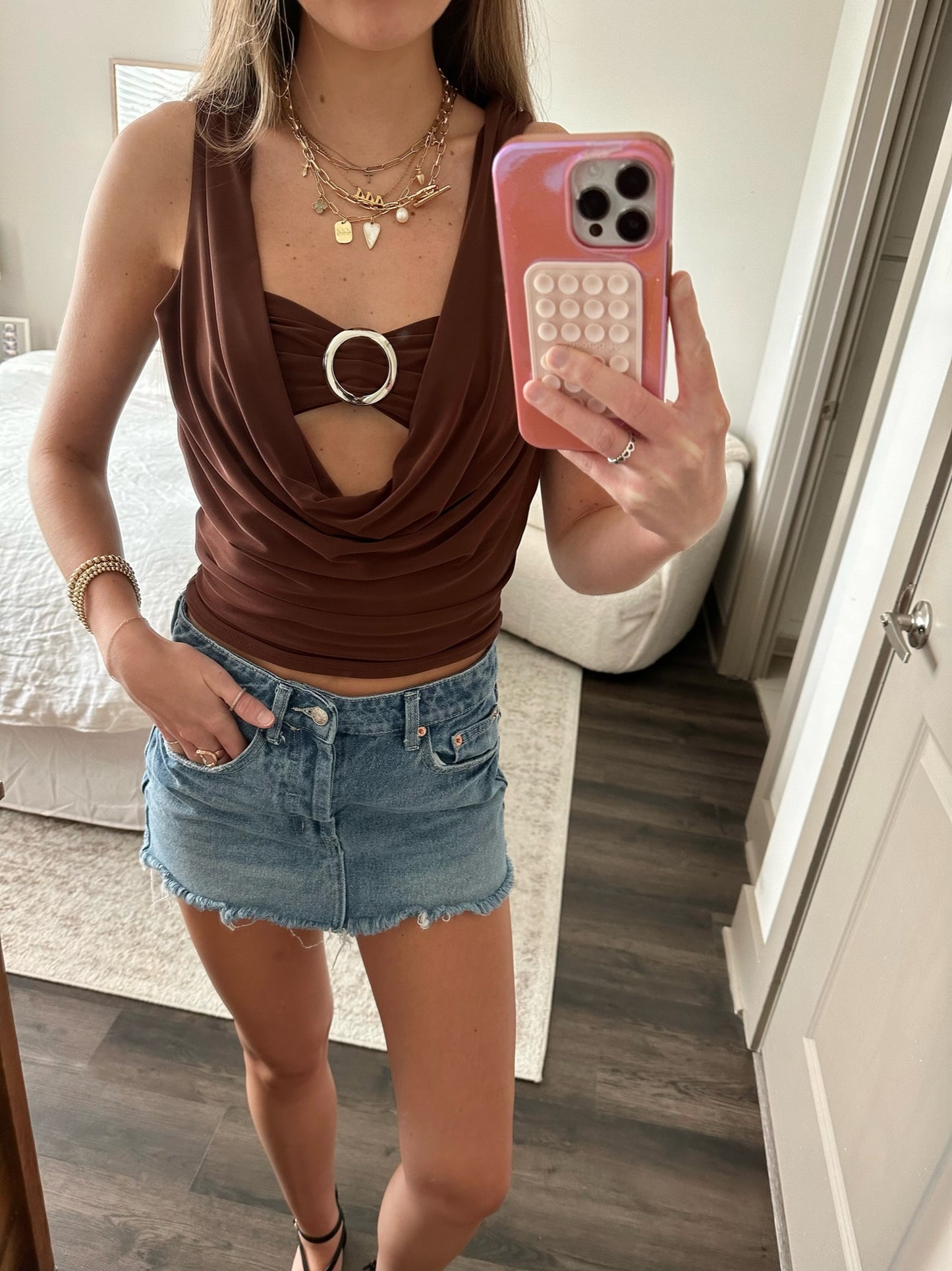 Ansley Cowl Neck Top