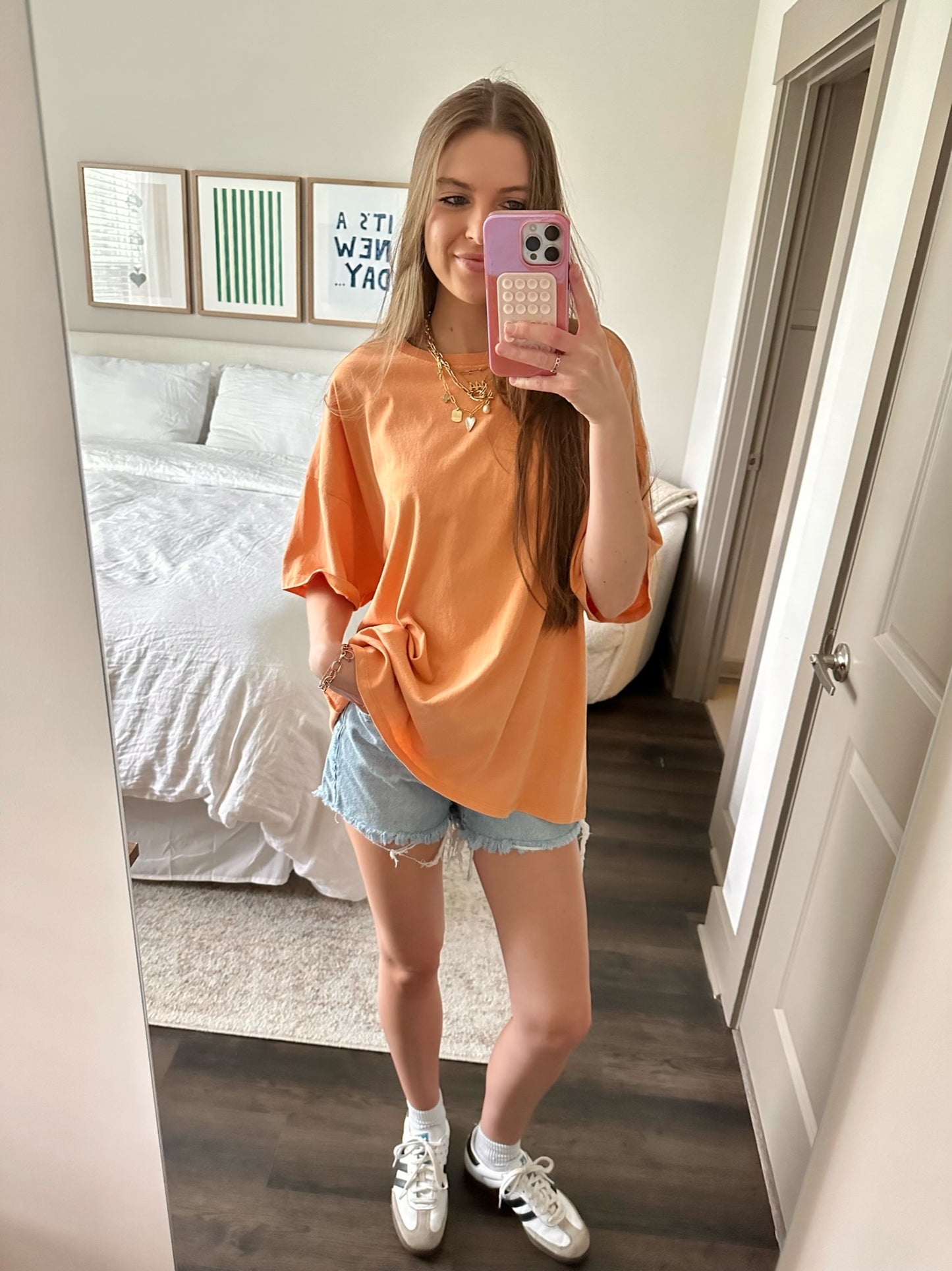 On Repeat Oversized Tee in Orange