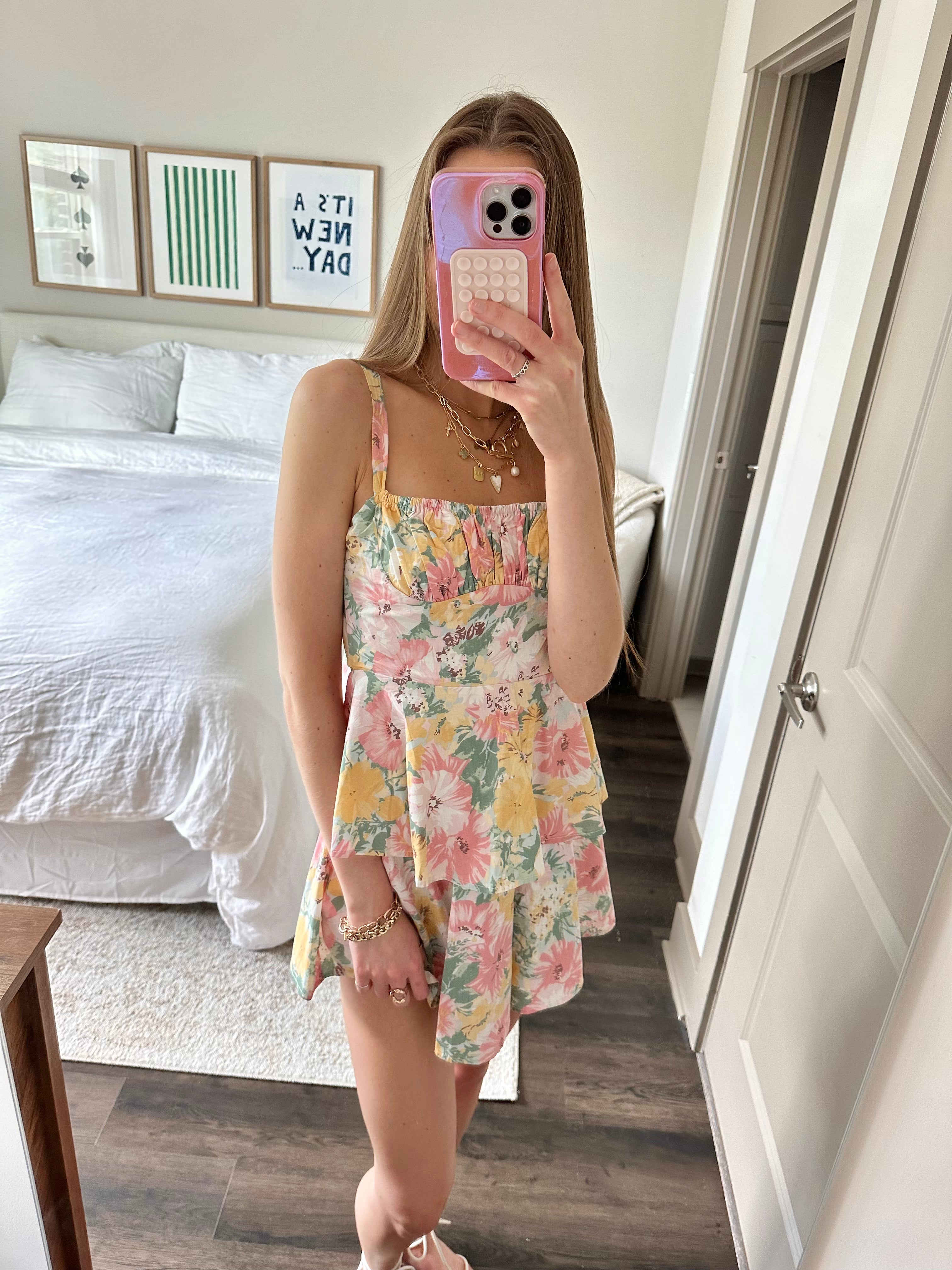 In Bloom Tiered Mini Dress funkypeachclothing In Bloom Tiered Mini Dress funkypeachclothing
