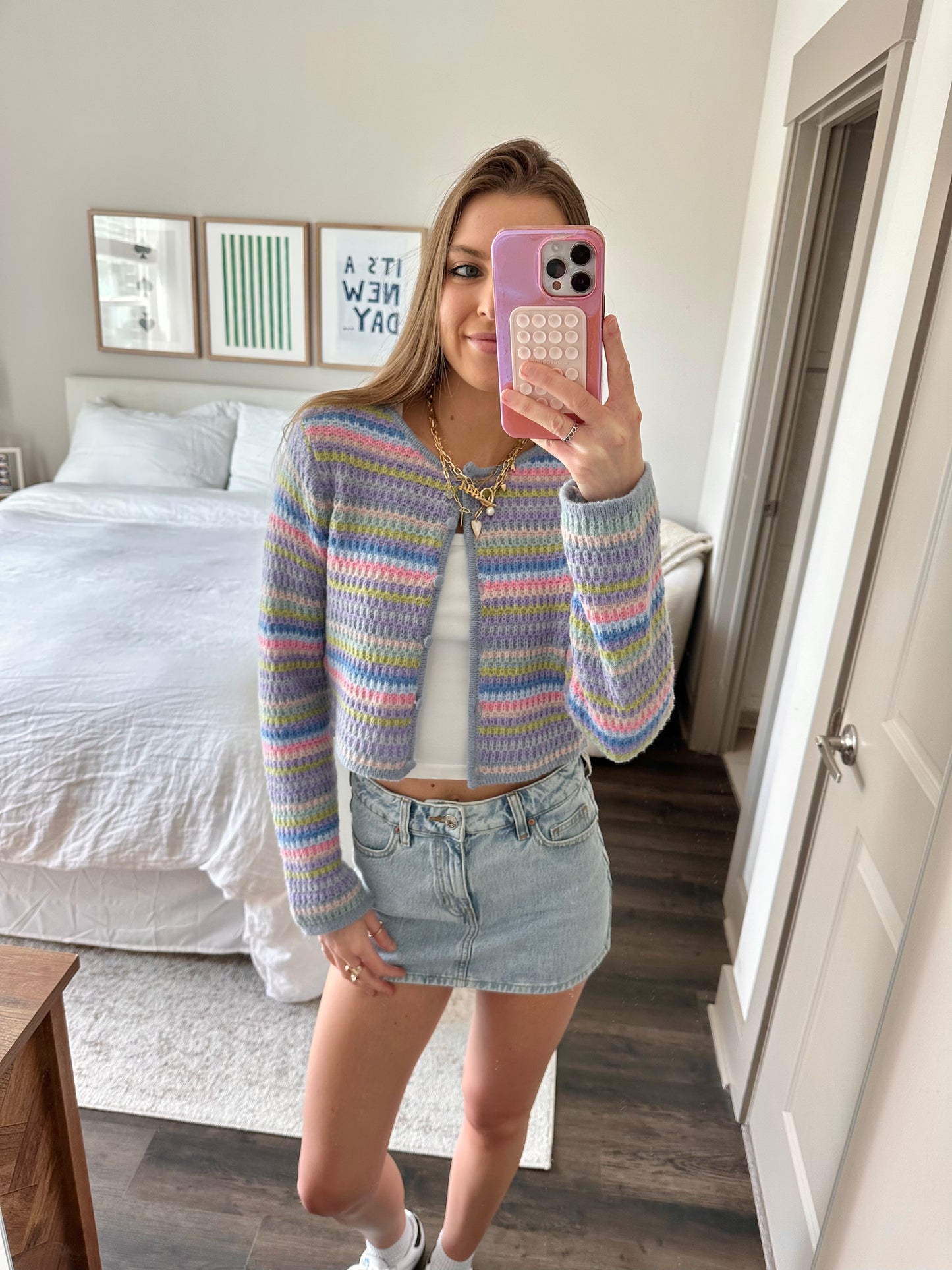 Rather Be Here Button Down Sweater