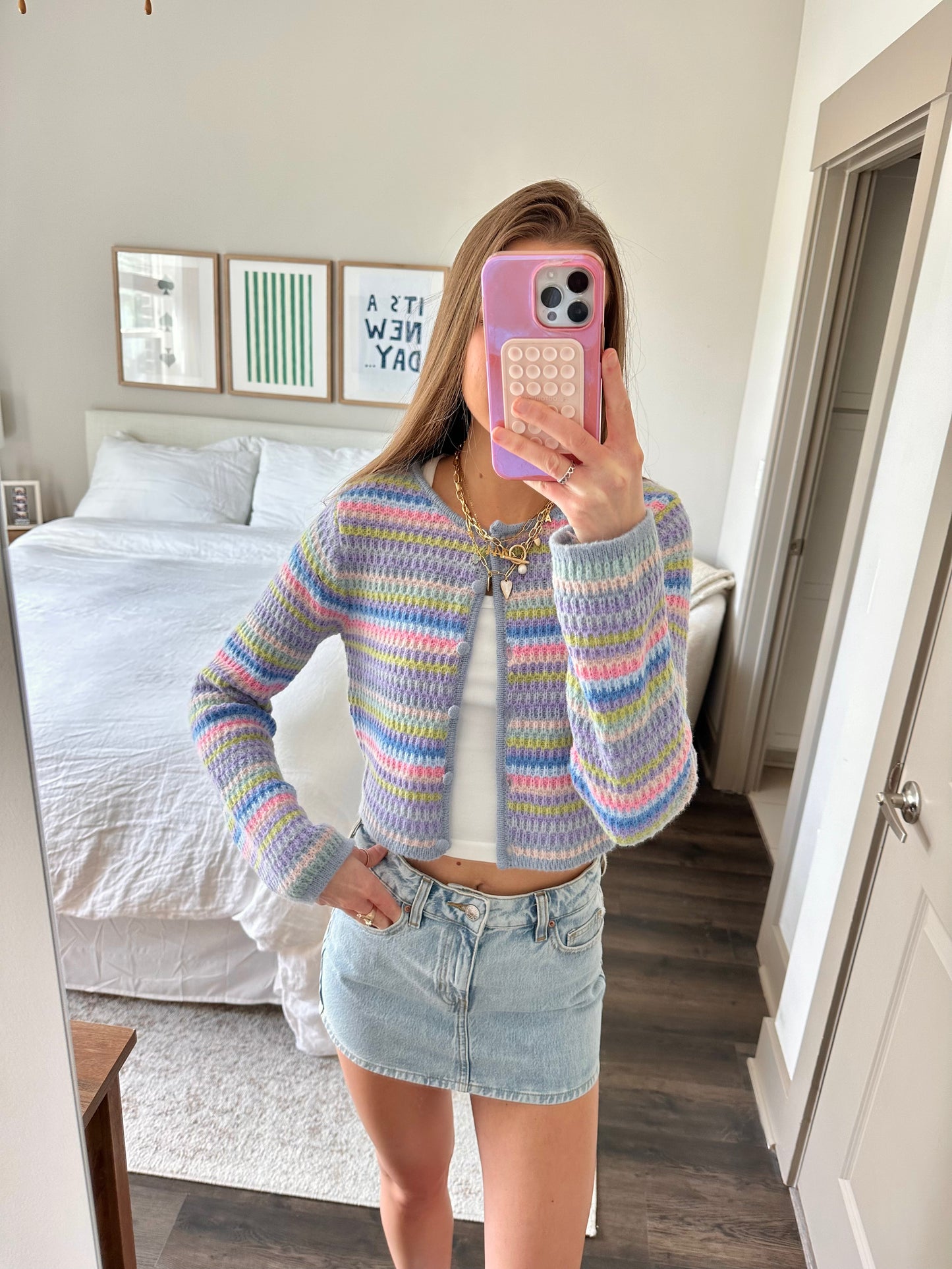 Rather Be Here Button Down Sweater