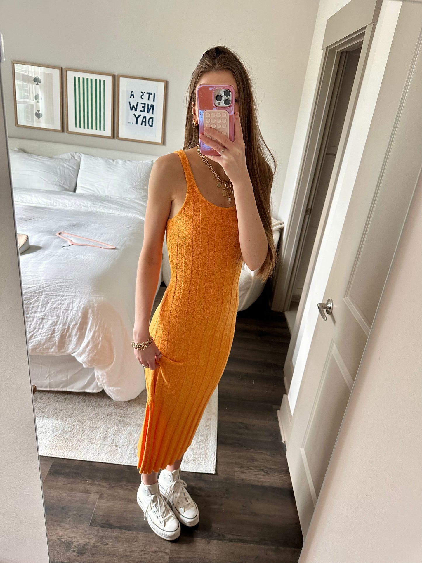 Good Karma Terry Cloth Midi Dress