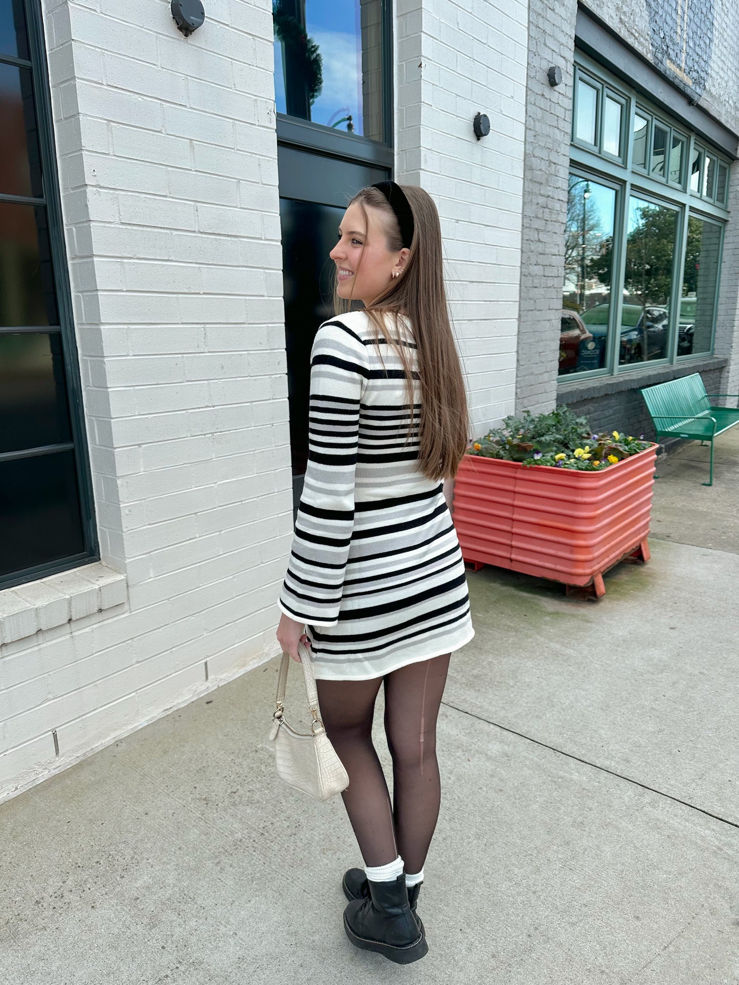 Seeing Stripes Knit Mini Dress