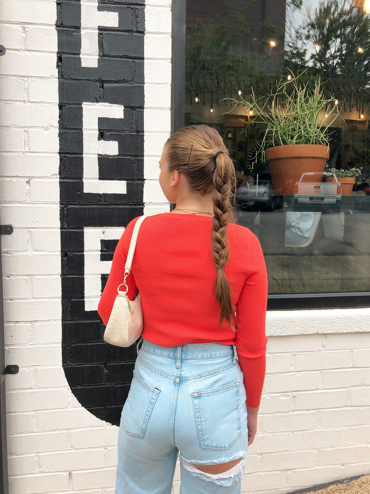 Peek-a-Boo Ribbed Top