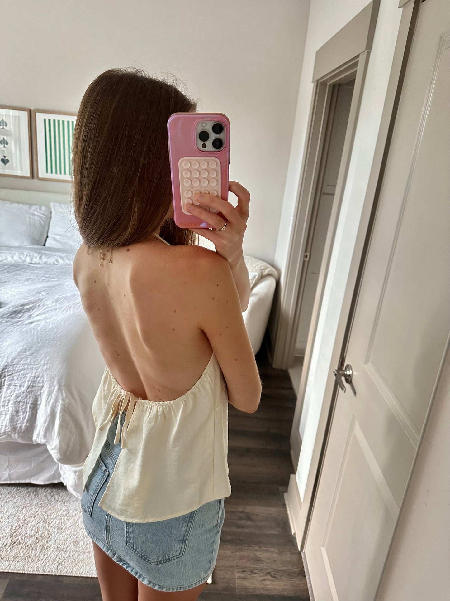 Waterfront Open Back Halter Tank