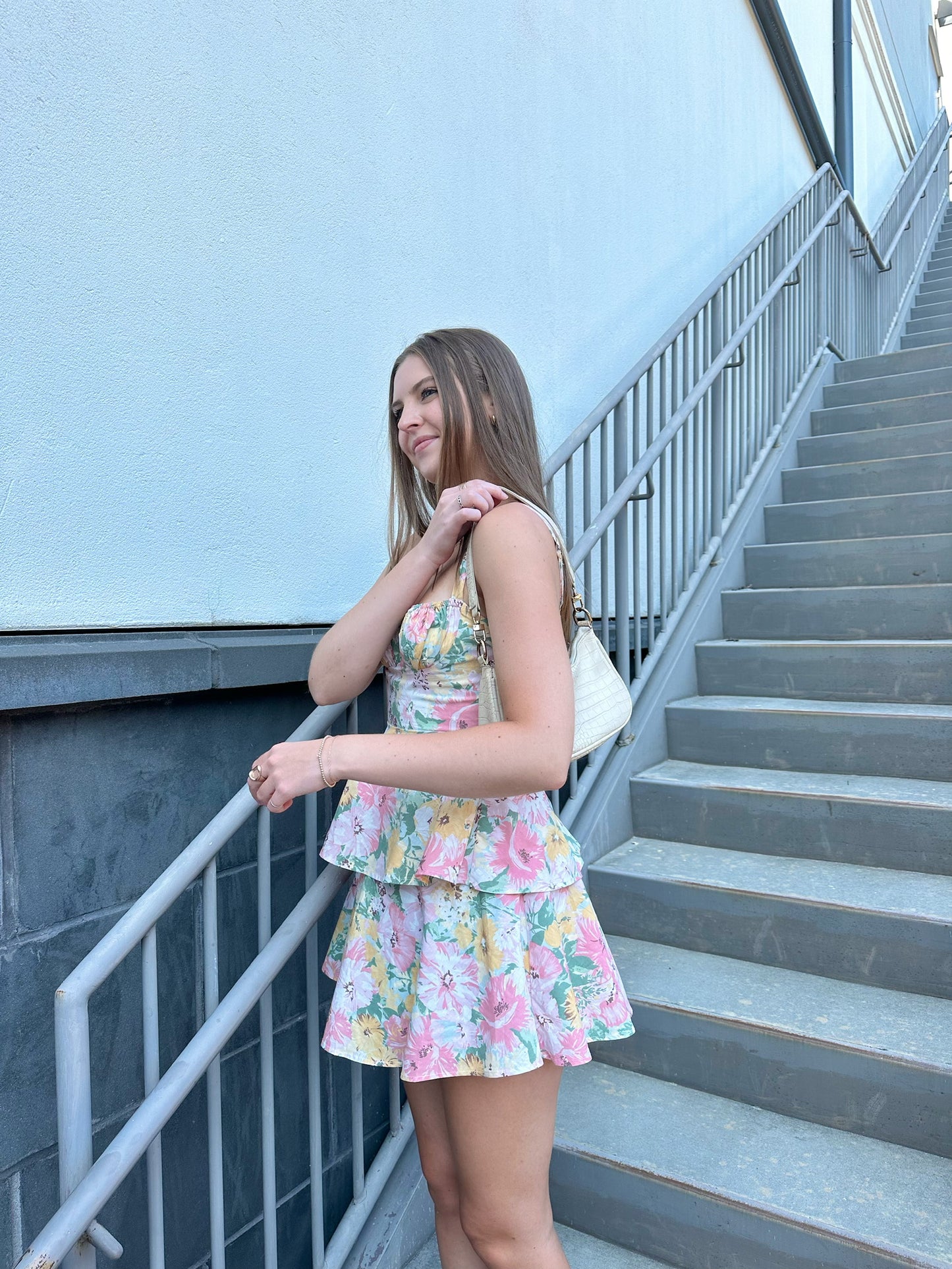 In Bloom Tiered Mini Dress