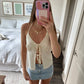 Waterfront Open Back Halter Tank