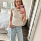 Shore Thing Lace Top with Open Back