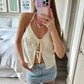 Waterfront Open Back Halter Tank