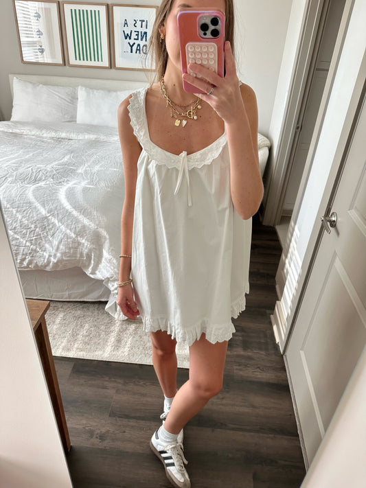 Coconut Kisses Lace Mini Dress