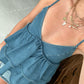 Blaze Denim Tiered Babydoll Top