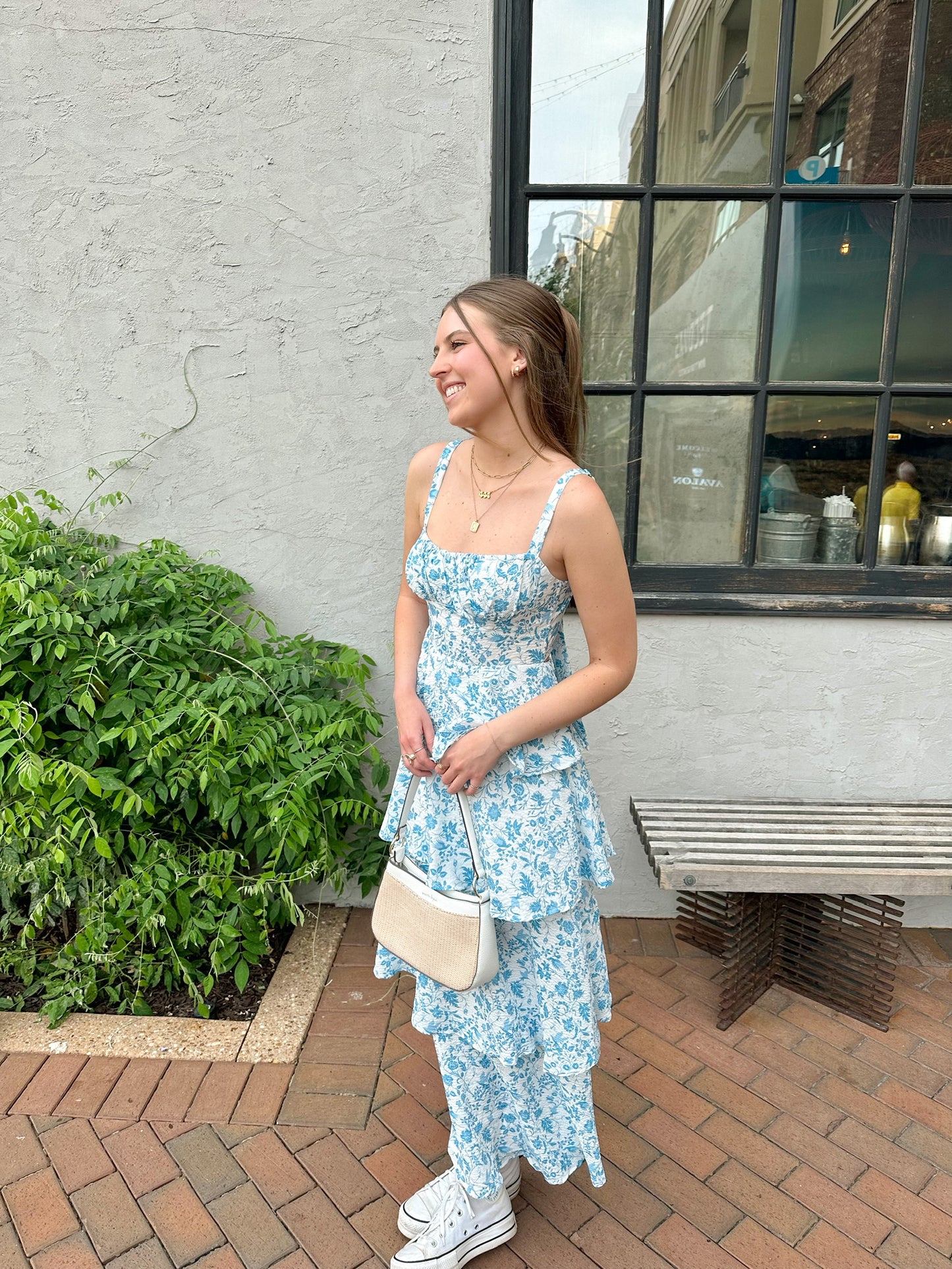 Italian Summer Floral Maxi Dress