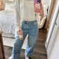 For the Weekend Cuff Wide Leg Jeans *RESTOCKED*