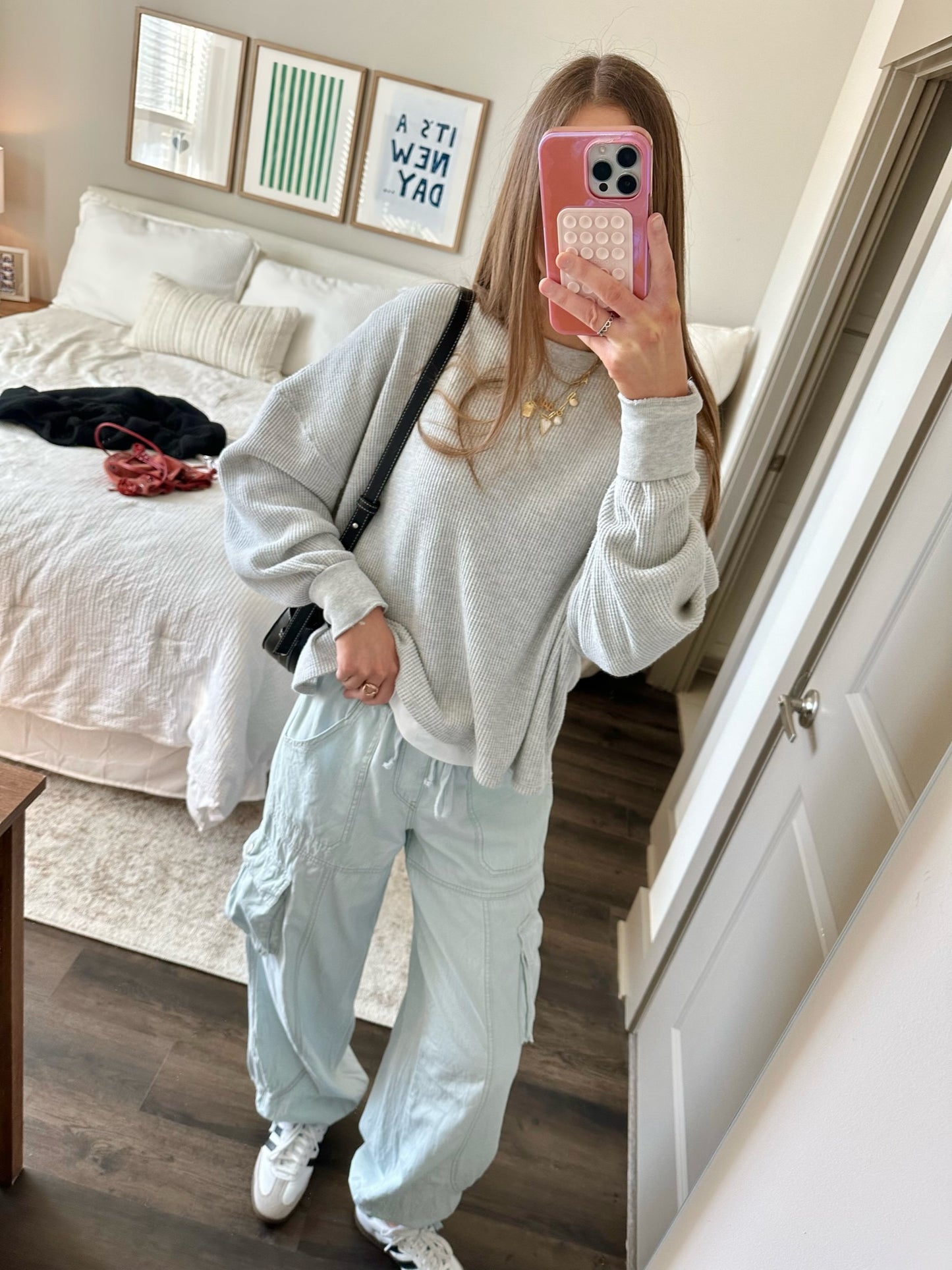 Denim Daze Cuffed Cargo Pants