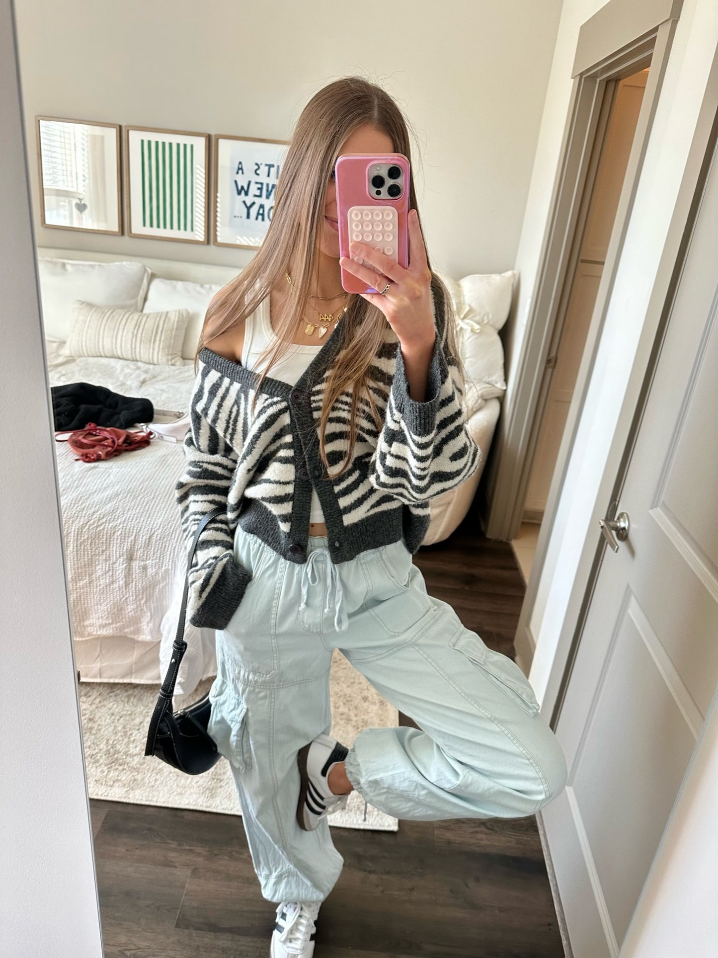 Denim Daze Cuffed Cargo Pants