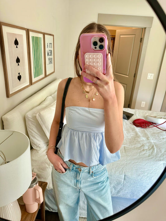 Ocean Eyes Peplum Top