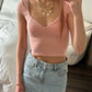 Full Heart V-Neck Top