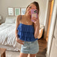 Summer Blues Tiered Tank
