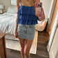 Summer Blues Tiered Tank