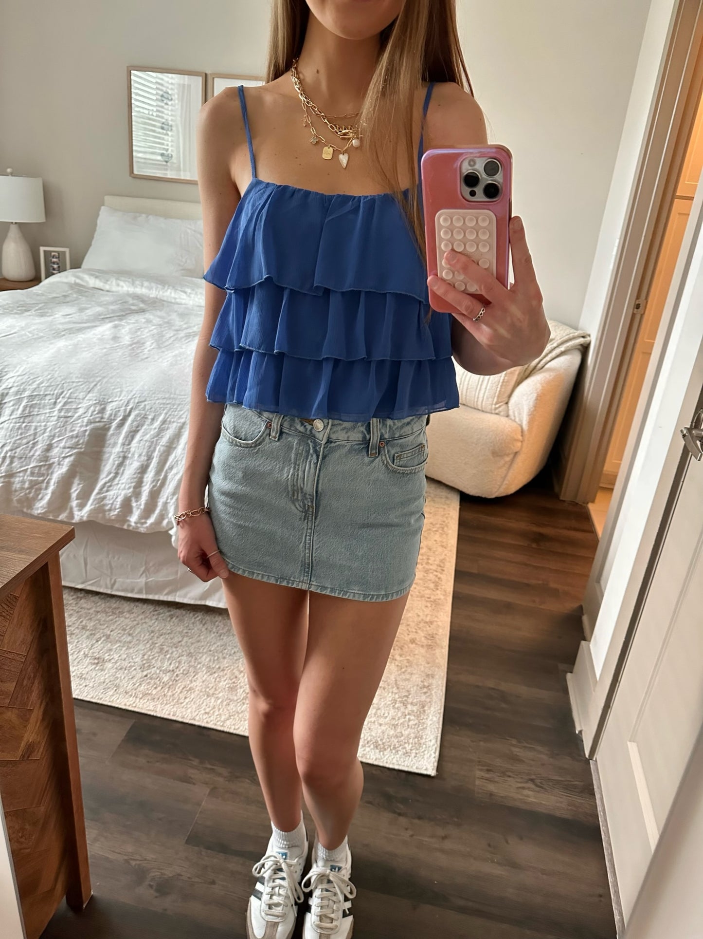 Summer Blues Tiered Tank