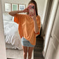 On Repeat Oversized Tee in Orange