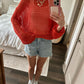 Sunset Cruise Crochet Top in Orange