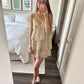 Lovers Lane Tiered Mini Dress in Tangerine