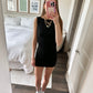 Caught Up Boat Neck Mini Dress