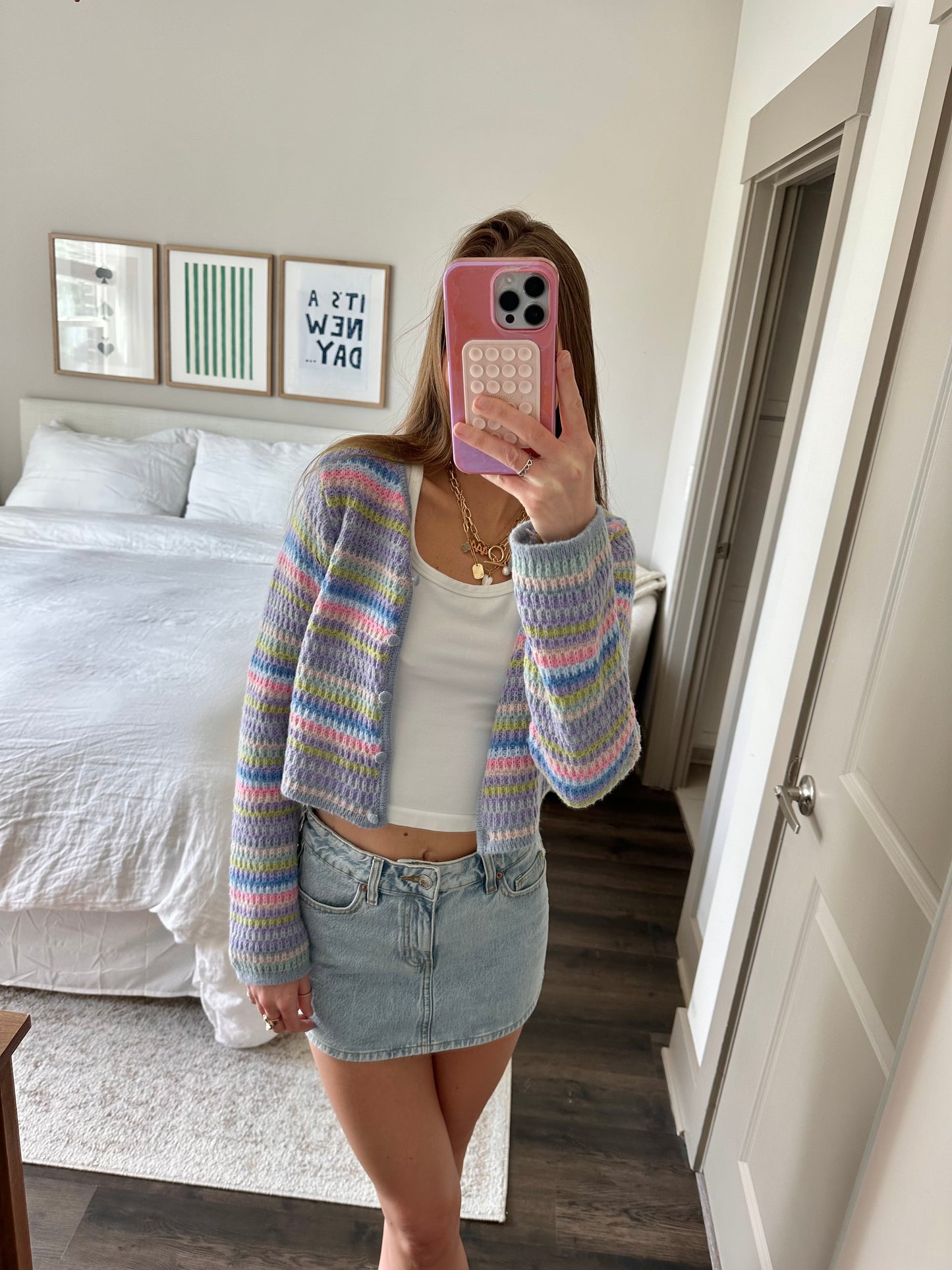 Rather Be Here Button Down Sweater