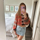 Check Me Out Cropped Sweater in Brown