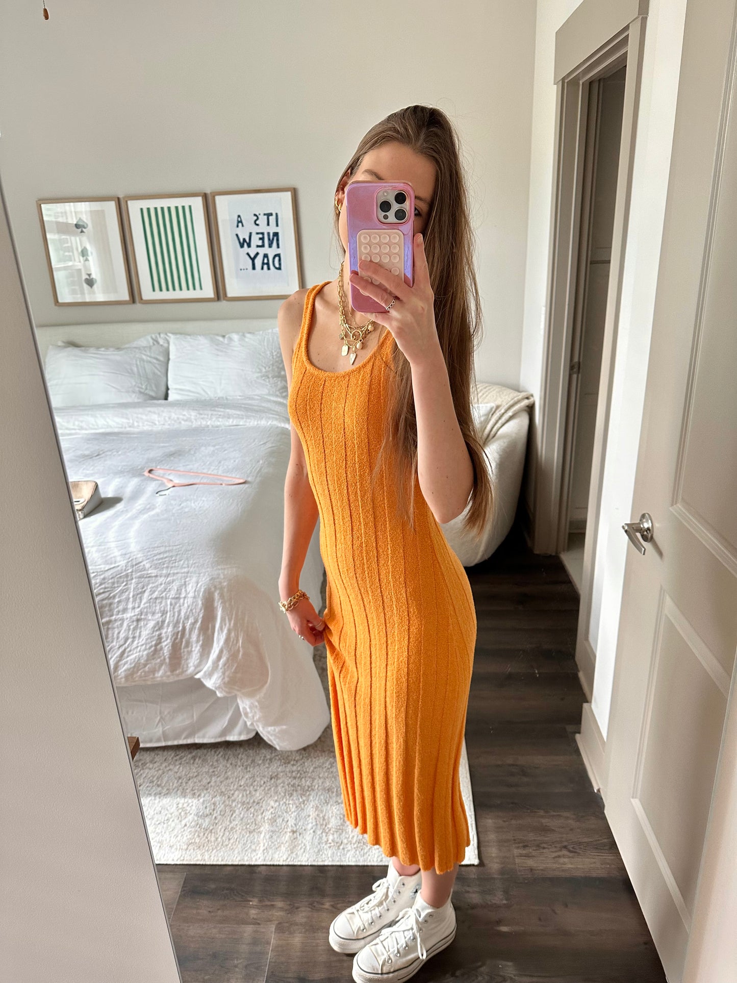 Good Karma Terry Cloth Midi Dress