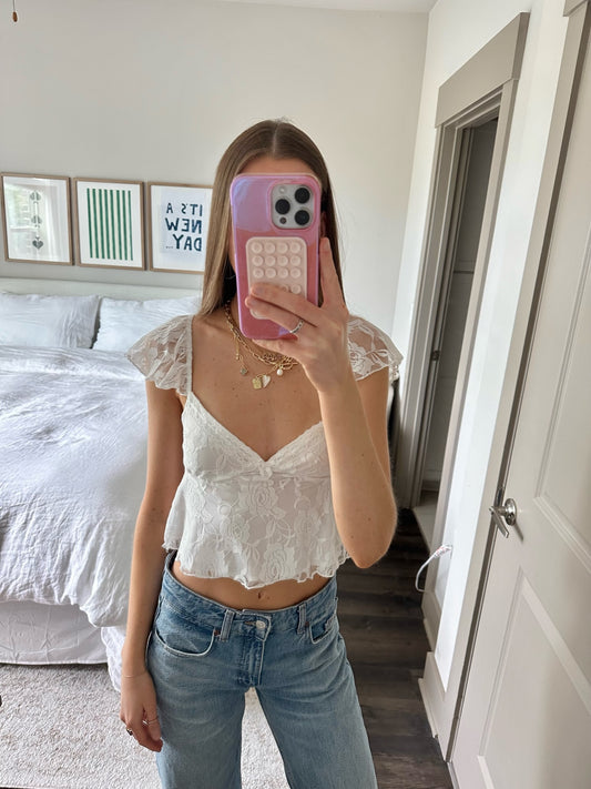 Cora Lace Babydoll Top