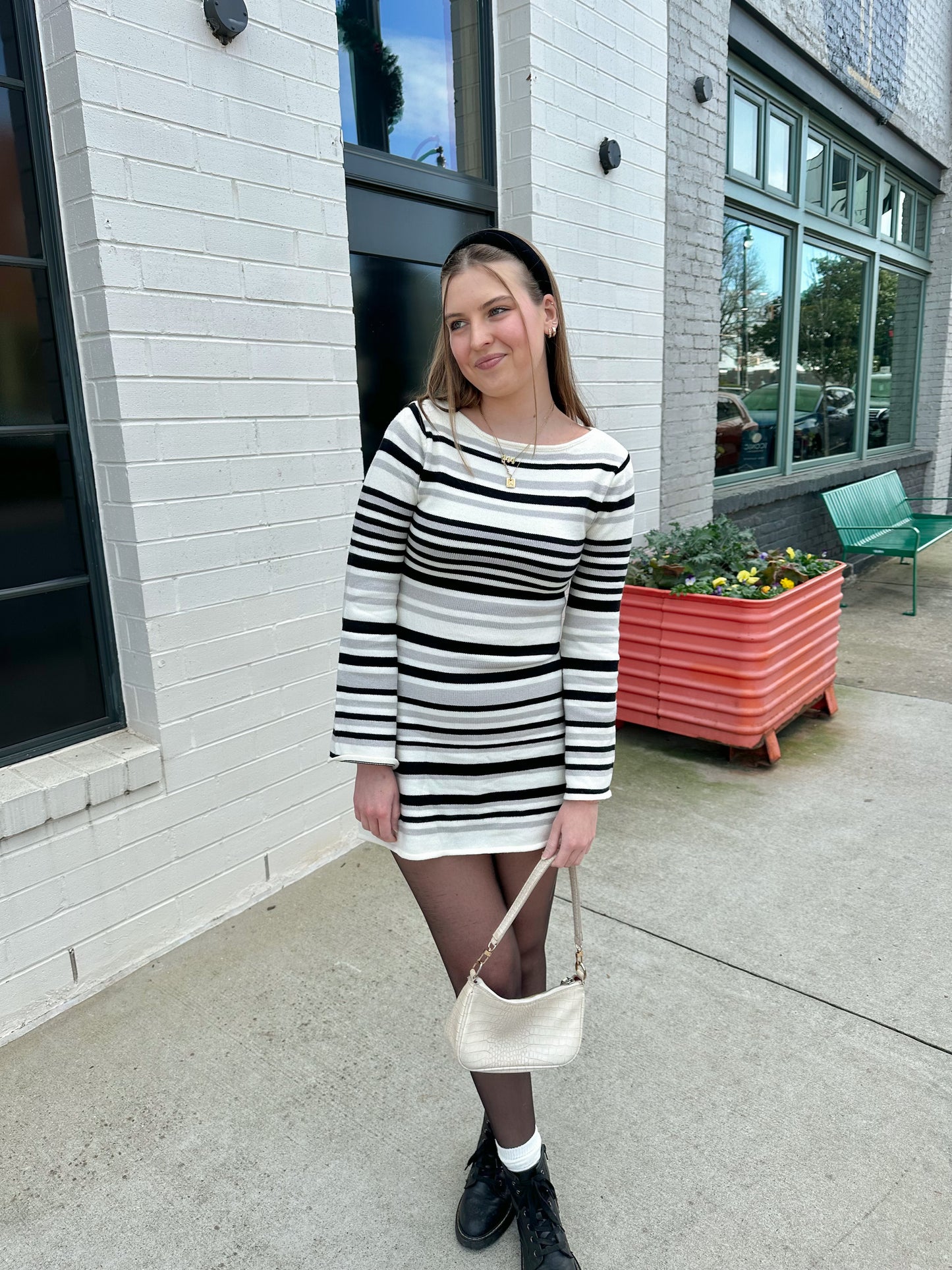 Seeing Stripes Knit Mini Dress