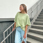 On Repeat Oversized Tee in Green