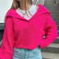 Think Pink Collared Sweater